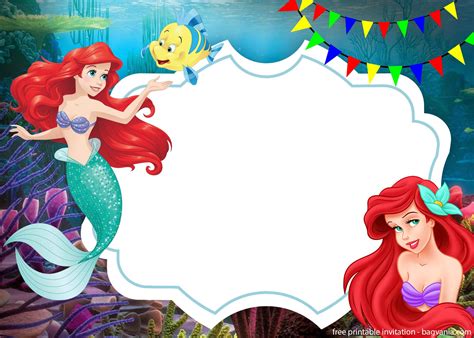 Little Mermaid Invitation Template